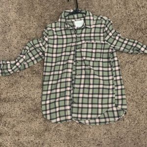 aeropostale pink and green flannel